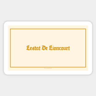 Lestat De Lioncourt Name Card Sticker